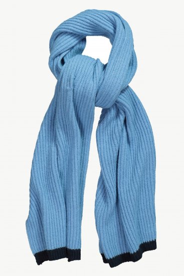 Ulla Popken Two Tone Knit Scarf Light Cornflower - Kiegészítők - 