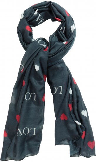 Ulla Popken Love Lightweight Scarf Navy - Kiegészítők - 