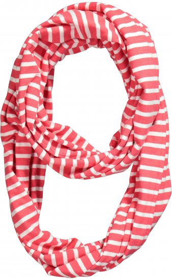 Ulla Popken Striped Infinity Scarf Light Pink - Kiegészítők - 
