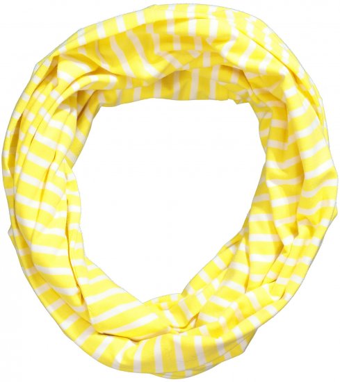 Ulla Popken Striped Infinity Scarf Lemon Yellow - Kiegészítők - 