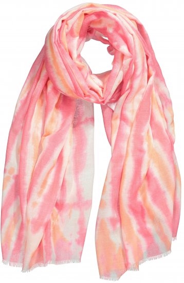 Ulla Popken Tie Dye Striped Scarf Magenta Pink - Kiegészítők - 