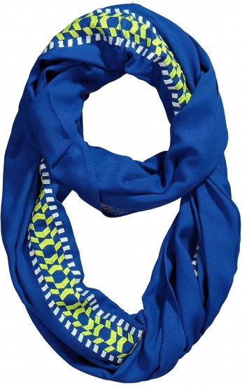 Ulla Popken Embroidered Infinity Scarf Opal Green - Kiegészítők - 