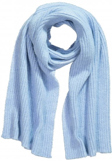 Ulla Popken Ribbed Knit Scarf Blue - Kiegészítők - 