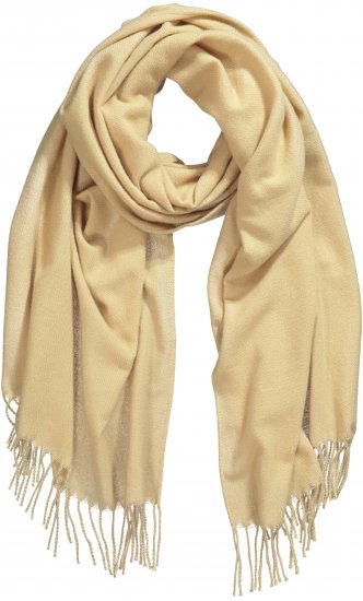 Ulla Popken Fringed Scarf Dark Putty - Kiegészítők - 