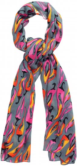 Ulla Popken Pepper Print Scarf Coral - Kiegészítők - 