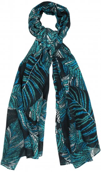 Ulla Popken Leaf Dot Scarf Navy - Kiegészítők - 