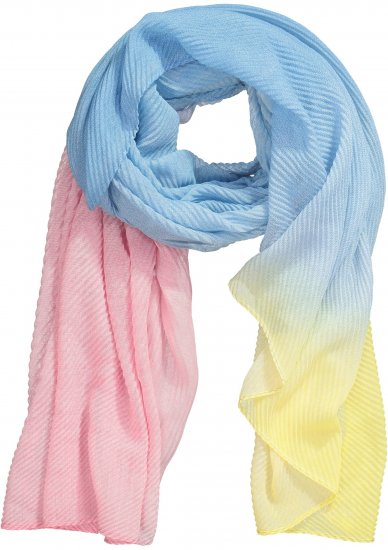 Ulla Popken Pleated Color Gradient Scarf Light Blue - Kiegészítők - 