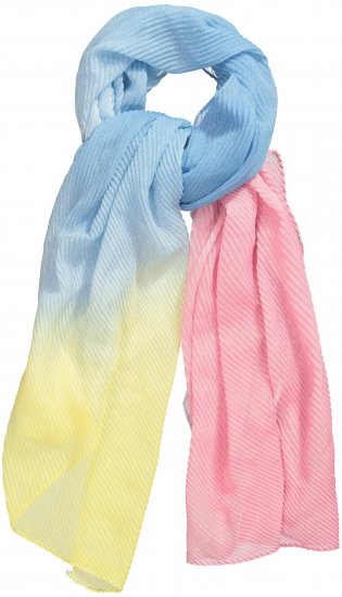 Ulla Popken Pleated Color Gradient Scarf Light Blue - Kiegészítők - 