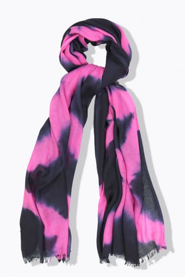 Ulla Popken Two Tone Fringed Hem Scarf Bold Pink - Kiegészítők - 