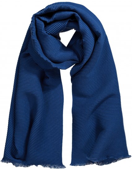 Ulla Popken Pleated Lightweight Scarf Dark Blue - Kiegészítők - 