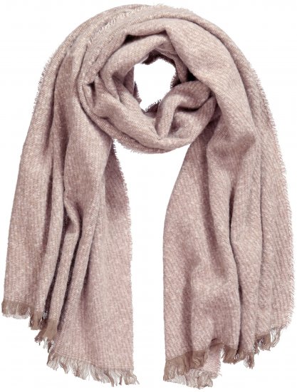 Ulla Popken Fringed Hem Knit Scarf Mocha Brown - Kiegészítők - 