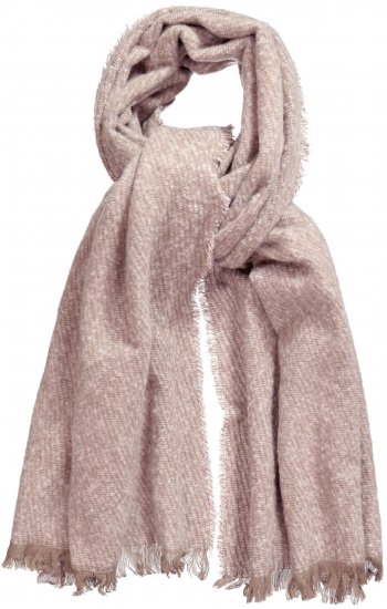 Ulla Popken Fringed Hem Knit Scarf Mocha Brown - Kiegészítők - 