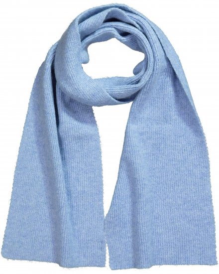 Ulla Popken Ribbed Knit Scarf Blue - Kiegészítők - 