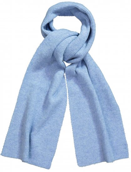Ulla Popken Ribbed Knit Scarf Blue - Kiegészítők - 