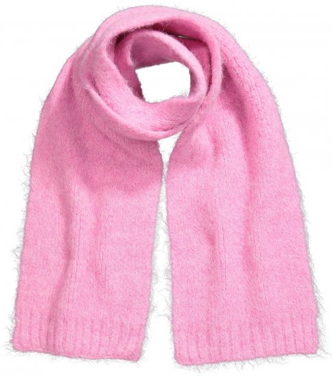 Ulla Popken Ribbed Knit Scarf Dark Pink - Kiegészítők - 