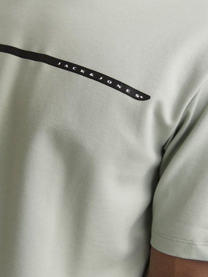 Jack & Jones FUSION Full Branding T-Shirt Aqua Grey - Pólók - Nagyméretű pólók - 2XL-14XL