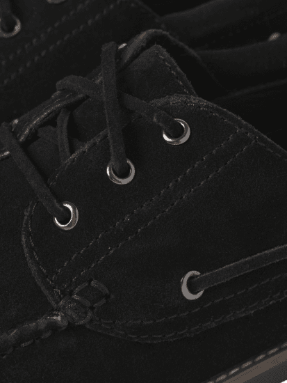 Jack & Jones Brooklyn Suede Boat Shoes Black - Férfi cipők 40-52 - 