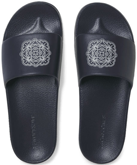 Jack & Jones Flower Sliders Black - Férfi cipők 40-52 - 