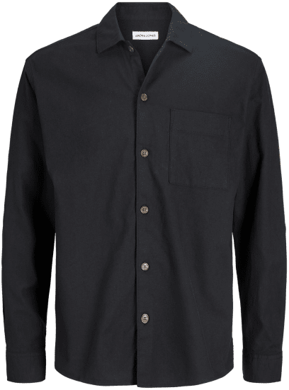 Jack & Jones TRISTAN Overshirt Long Sleeve Black - Ingek - Ingek 2XL-10XL