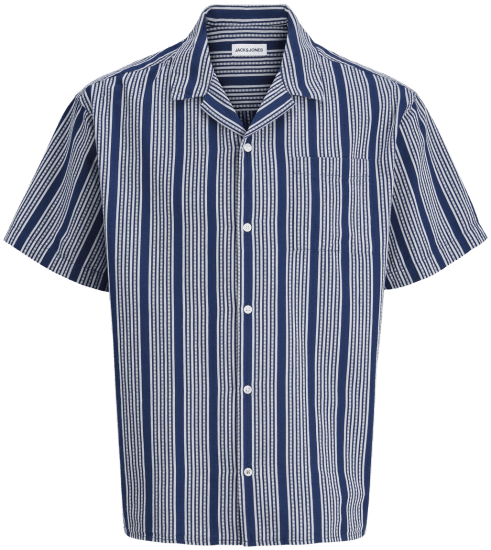 Jack & Jones Edover Resort Short Sleeve Shirt Dark Blue - Ingek - Ingek 2XL-10XL