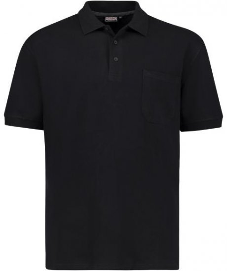 Adamo 139311 Poloshirt RF Black - Pólóingek - Galléros Pólók 2XL-8XL - Pólóingek 2XL-8XL