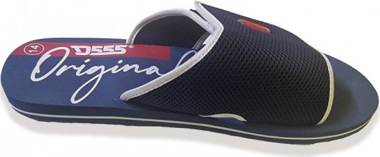 D555 DRAKE Slippers With Velcro Fastening Navy - Férfi cipők 40-52 - 