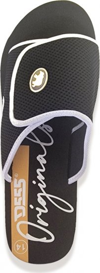 D555 DRAKE Slippers With Velcro Fastening Black - Férfi cipők 40-52 - 