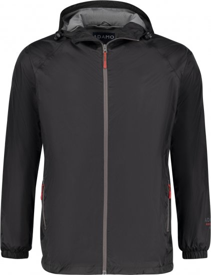 Adamo Nilo Lightweight Softshell Rain Jacket Black - Kabátok - Nagyméretű Kabátok - 2XL-8XL