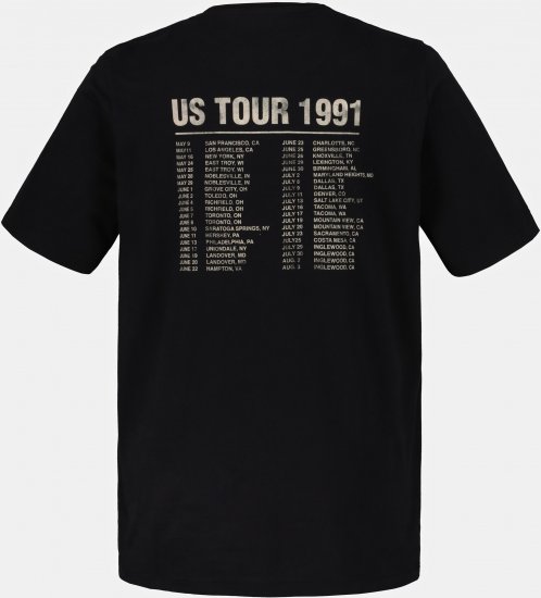 JP1880 Guns N’ Roses Skull Comfort Fit Band T-Shirt Black - Pólók - Nagyméretű pólók - 2XL-14XL