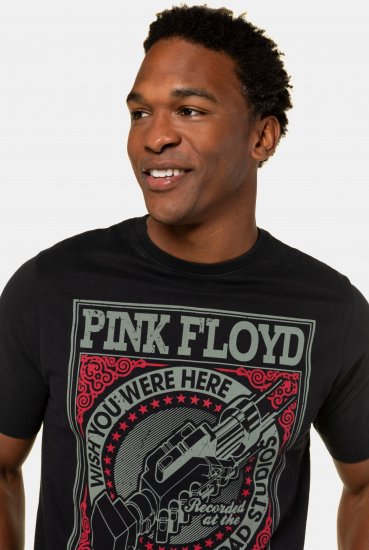 JP1880 Pink Floyd Retro Graphic Comfort Fit Band T-Shirt Black - Pólók - Nagyméretű pólók - 2XL-14XL