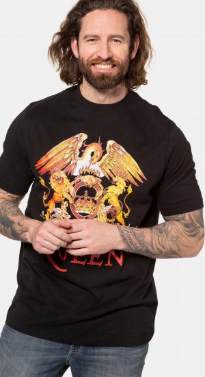 JP1880 Queen Graphic Comfort Fit Band T-Shirt Black - Pólók - Nagyméretű pólók - 2XL-14XL