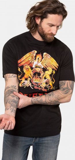 JP1880 Queen Graphic Comfort Fit Band T-Shirt Black - Pólók - Nagyméretű pólók - 2XL-14XL