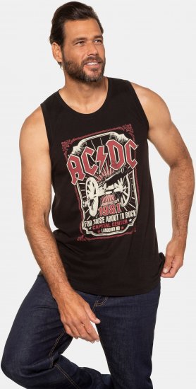JP1880 AC/DC Graphic Band Tank Top Black - Pólók - Nagyméretű pólók - 2XL-14XL