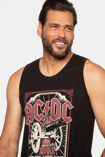 JP1880 AC/DC Graphic Band Tank Top Black - Pólók - Nagyméretű pólók - 2XL-14XL