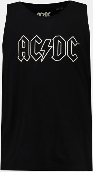 JP1880 AC/DC Graphic Comfort Fit Band Tank Top Black - Pólók - Nagyméretű pólók - 2XL-14XL
