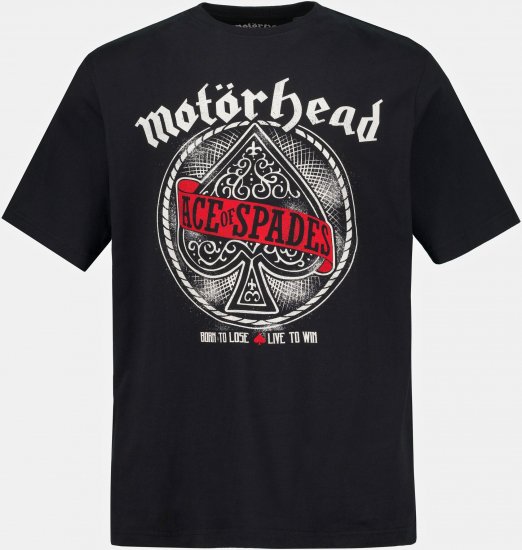 JP1880 Motörhead ACE Graphic Comfort Fit Band T-Shirt Black - Pólók - Nagyméretű pólók - 2XL-14XL