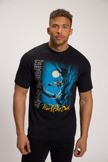 JP1880 Iron Maiden Graphic Comfort Fit Band T-Shirt Black - Pólók - Nagyméretű pólók - 2XL-14XL