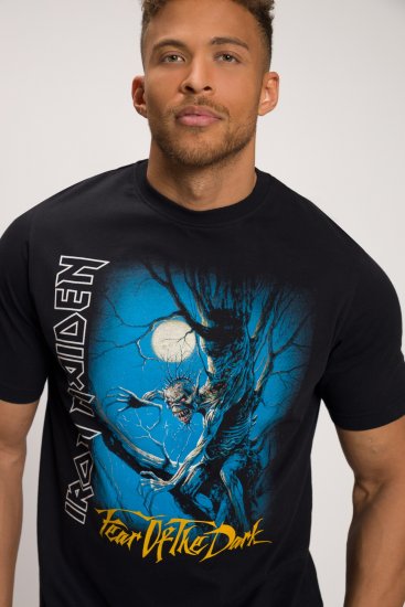 JP1880 Iron Maiden Graphic Comfort Fit Band T-Shirt Black - Pólók - Nagyméretű pólók - 2XL-14XL