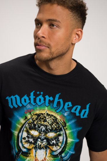 JP1880 Motörhead OVERKILL Theme Graphic Comfort Fit Band T-Shirt Black - Pólók - Nagyméretű pólók - 2XL-14XL