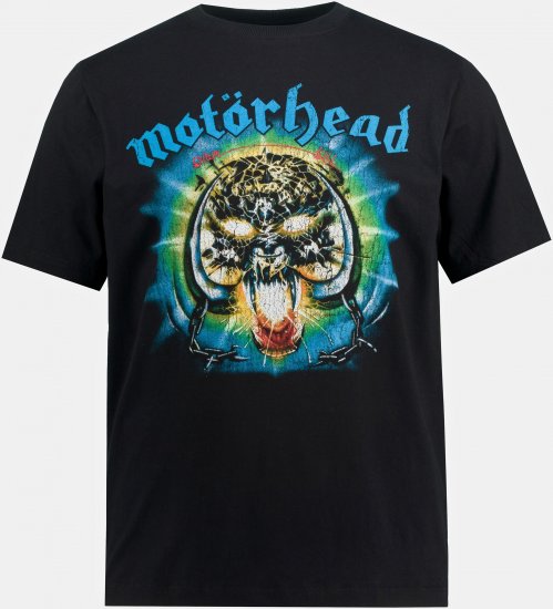JP1880 Motörhead OVERKILL Theme Graphic Comfort Fit Band T-Shirt Black - Pólók - Nagyméretű pólók - 2XL-14XL