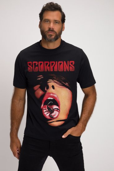JP1880 Scorpions Graphic Comfort Fit Band T-Shirt Black - Pólók - Nagyméretű pólók - 2XL-14XL