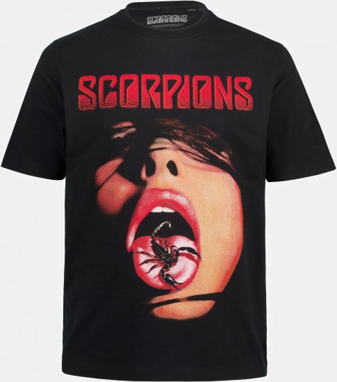 JP1880 Scorpions Graphic Comfort Fit Band T-Shirt Black - Pólók - Nagyméretű pólók - 2XL-14XL
