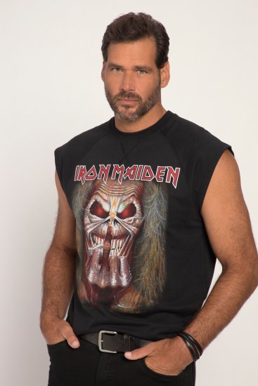 JP1880 Iron Maiden Graphic Comfort Fit Band Tank Top Black - Pólók - Nagyméretű pólók - 2XL-14XL