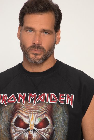JP1880 Iron Maiden Graphic Comfort Fit Band Tank Top Black - Pólók - Nagyméretű pólók - 2XL-14XL