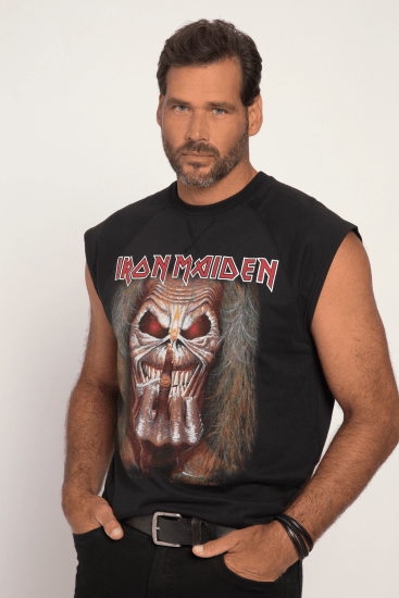 JP1880 Iron Maiden Graphic Comfort Fit Band Tank Top Black - Pólók - Nagyméretű pólók - 2XL-14XL