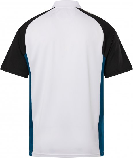 JP1880 FLEXNAMIC® QuickDry Tennis Polo Black-White-Blue - Sportruházat - Nagyméretű Sportruházat 2XL-10XL