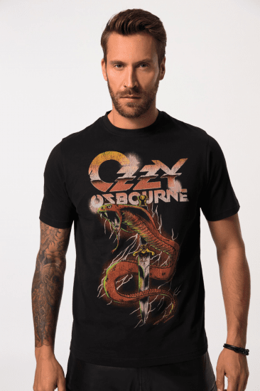 JP1880 Ozzy Osbourne Graphic Band T-Shirt Black - Pólók - Nagyméretű pólók - 2XL-14XL