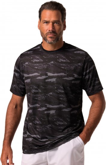 JP1880 QuickDry Graphic Print Tennis T-Shirt Black - Sportruházat - Nagyméretű Sportruházat 2XL-10XL