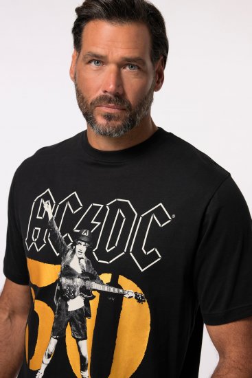 JP1880 AC/DC Graphic Band T-Shirt Black - Pólók - Nagyméretű pólók - 2XL-14XL