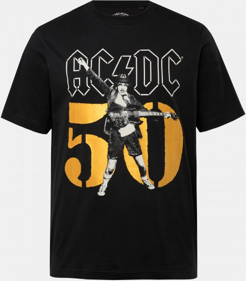 JP1880 AC/DC Graphic Band T-Shirt Black - Pólók - Nagyméretű pólók - 2XL-14XL